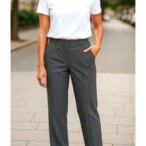 Michael Kors Mid Rise Wide Leg Flat Front Dress Pants Size 8 Black